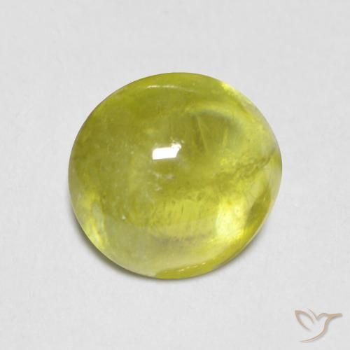 Sphène Vert clair naturelle ovale, 1.83 ct, Transparent