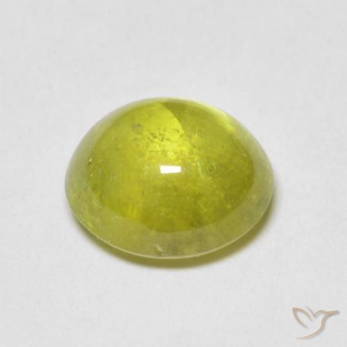 Sphène Vert clair naturelle ovale, 1.83 ct, Transparent