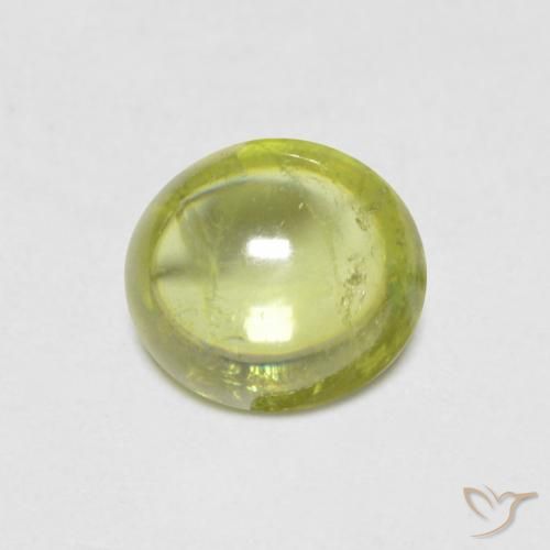 0.97ct Naturel Vert jaunâtre Sphène, ovale, Transparent