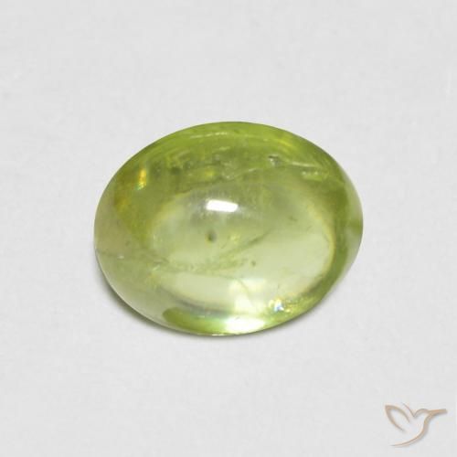 Sphène Vert clair naturelle ovale, 1.12 ct, Transparent