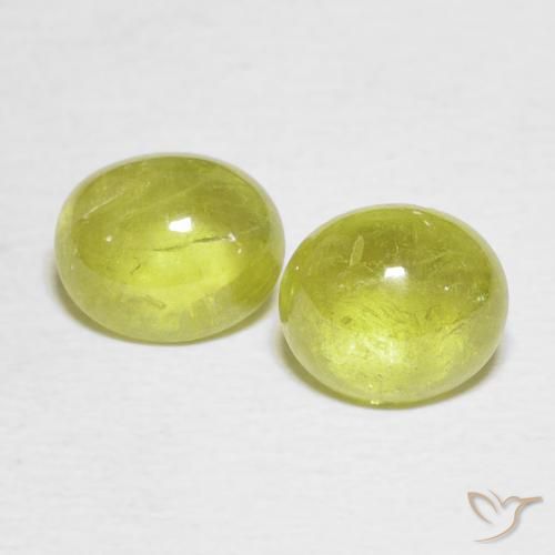 3.79ctw Naturel Jaune moyen Sphène, ovale, Transparent