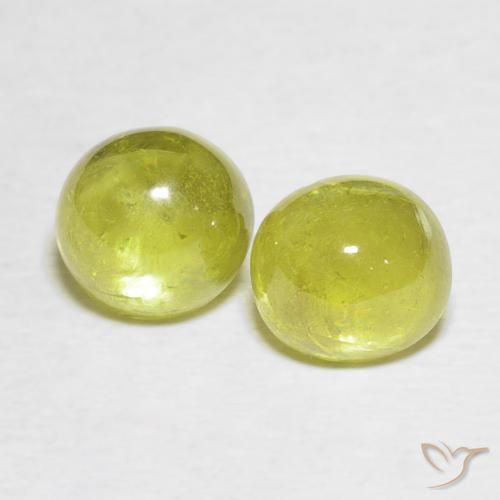 3.07ctw Naturel Pineapple yellow Sphène, ovale, Transparent