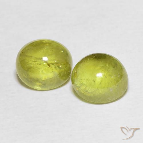 3.78ctw Naturel Jaune maïs Sphène, ovale, Transparent