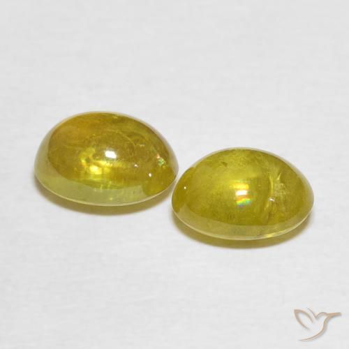 Shop natural 3.52ct Jaune moyen Sphène gems, ovale, from Sri Lanka at GemSelect. In stock, global shipping!