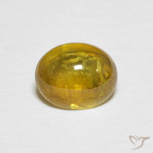 1.02ct Naturel Jaune brunâtre Sphène, ovale, Transparent