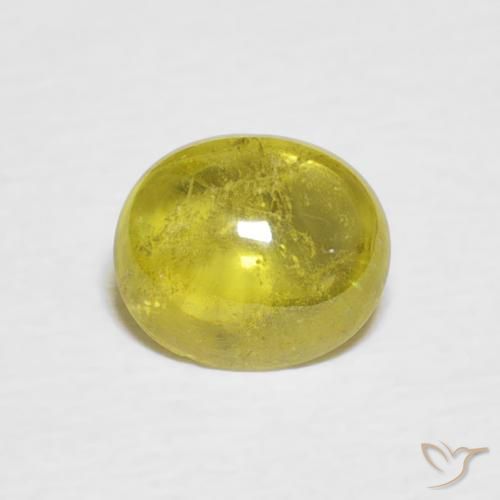 1.04ct Naturel Bourdon jaune Sphène, ovale, Transparent
