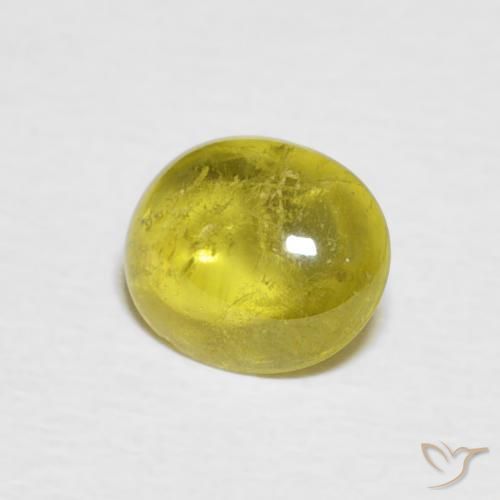 Sphène Bourdon jaune naturelle ovale, 1.04 ct, Transparent