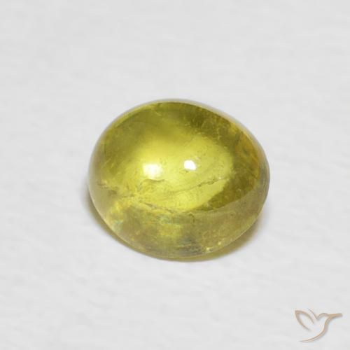Sphène Jaune moyen naturelle ovale, 0.81 ct, Transparent