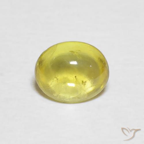 0.89ct Naturel Jaune cybernétique Sphène, ovale, Transparent