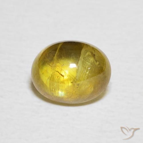 1.58ct Naturel Jaune brunâtre Sphène, ovale, Transparent