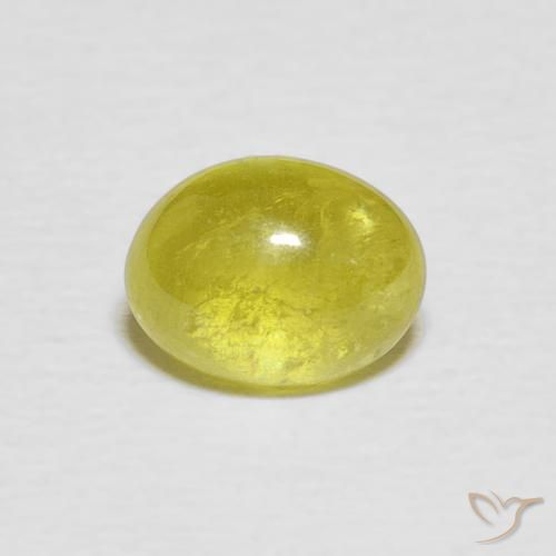 1.76ct Naturel Pineapple yellow Sphène, ovale, Transparent