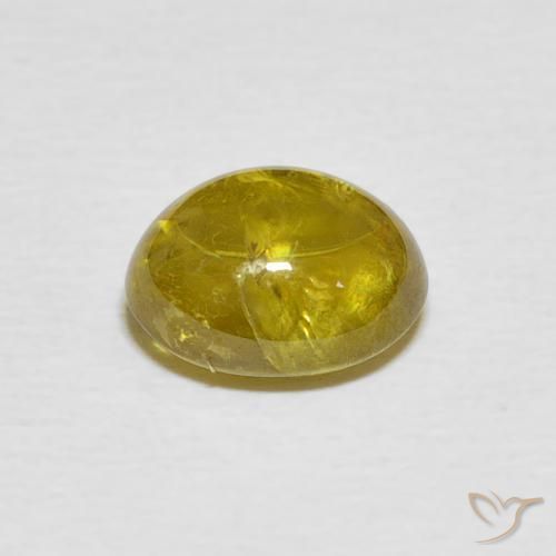 Sphène Jaune brunâtre naturelle ovale, 2.79 ct, Transparent