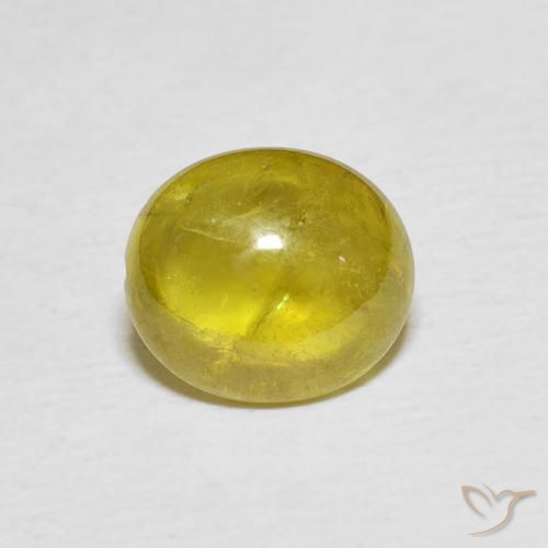 3.21ct Naturel Pineapple yellow Sphène, ovale, Transparent