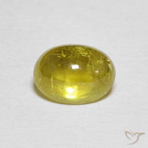 2.12ct Naturel Jaune moyen Sphène, ovale, Transparent