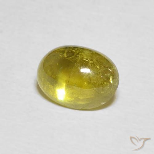 Sphène Jaune moyen naturelle ovale, 2.12 ct, Transparent