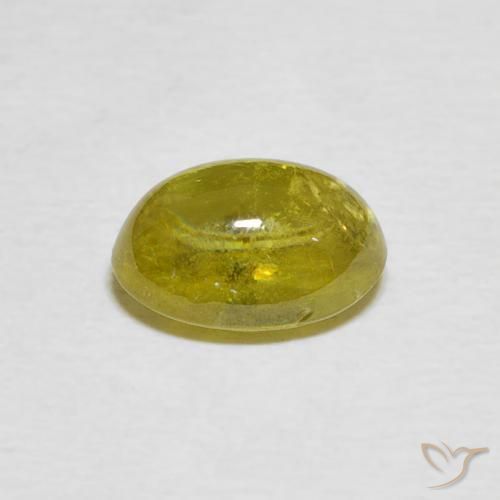 Sphène Jaune moyen naturelle ovale, 2.12 ct, Transparent