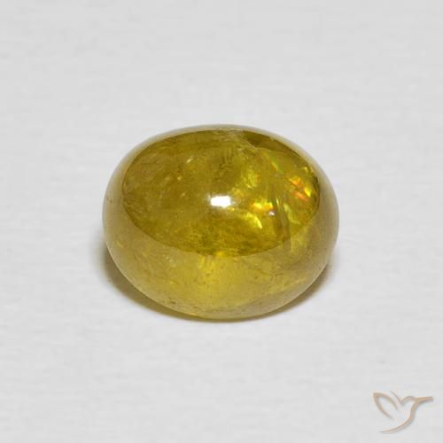 2.42ct Naturel Jaune terreux Sphène, ovale, Transparent