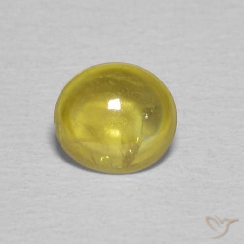 0.76ct Naturel Jaune moyen Sphène, ovale, Transparent