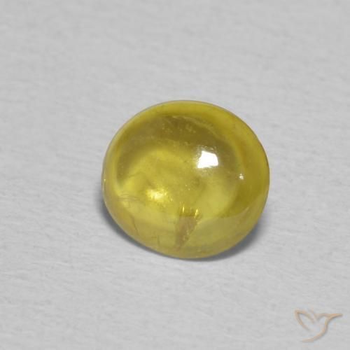 Sphène Jaune moyen naturelle ovale, 0.76 ct, Transparent