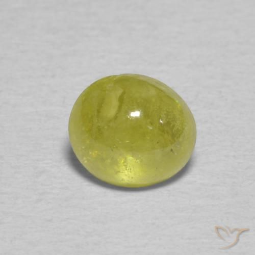 0.85ct Naturel Jaune moyen Sphène, ovale, Transparent