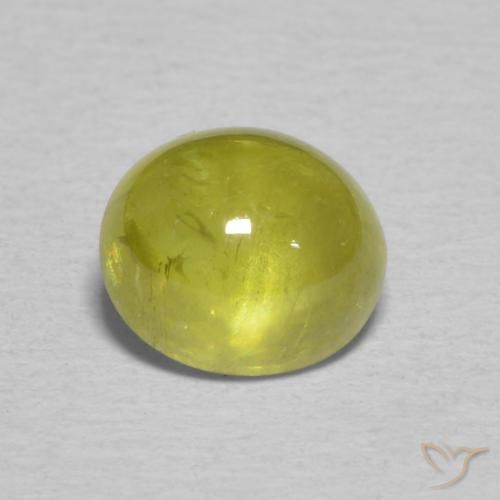 1.52ct Naturel Jaune moyen Sphène, ovale, Transparent