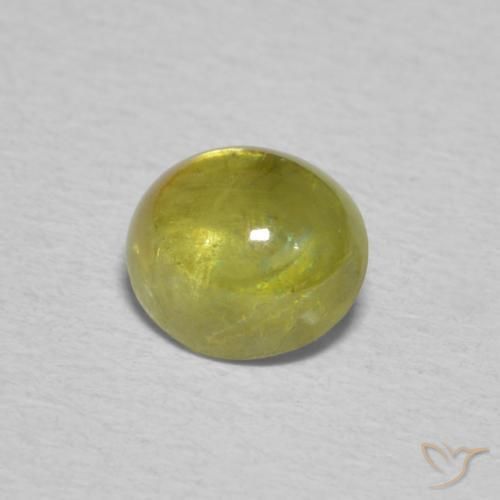 Sphène Jaune moyen naturelle ovale, 0.95 ct, Transparent
