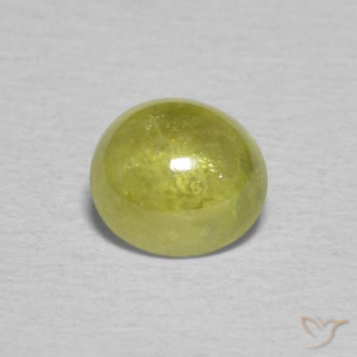 0.92ct Naturel Jaune moyen Sphène, ovale, Transparent