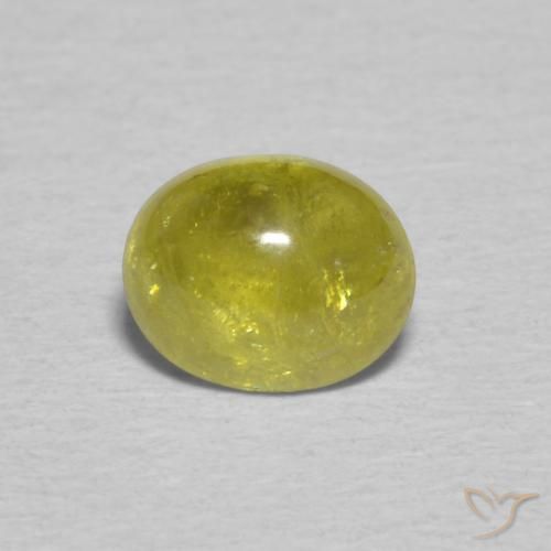 0.91ct Naturel Pineapple yellow Sphène, ovale, Transparent