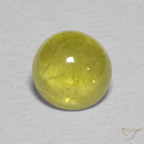 1.41ct Naturel Pineapple yellow Sphène, ovale, Transparent