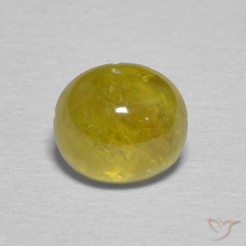 1.34ct Naturel Pineapple yellow Sphène, ovale, Transparent