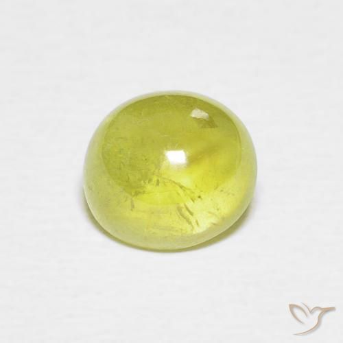 1.53ct Naturel Vert jaunâtre Sphène, ovale, Transparent