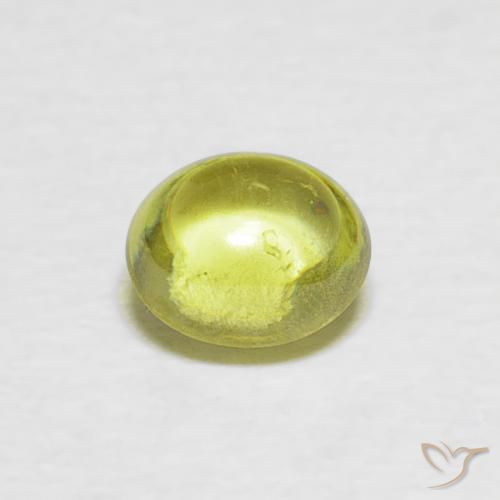 0.69ct Naturel Vert forêt chaud Sphène, ovale, Transparent