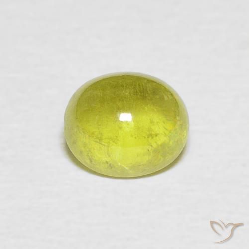 1.08ct Naturel Vert moyen Sphène, ovale, Transparent