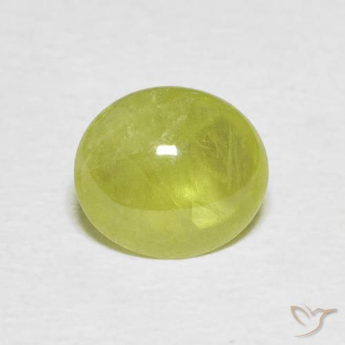 1.93ct Naturel Vert chaud et terreux Sphène, ovale, Transparent