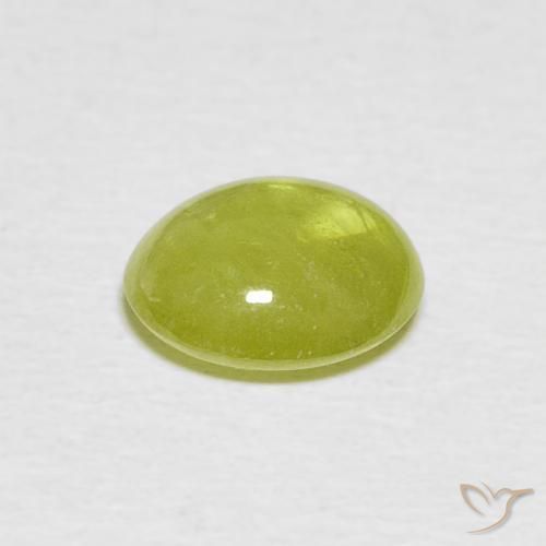 Sphène Vert chaud et terreux naturelle ovale, 1.93 ct, Transparent