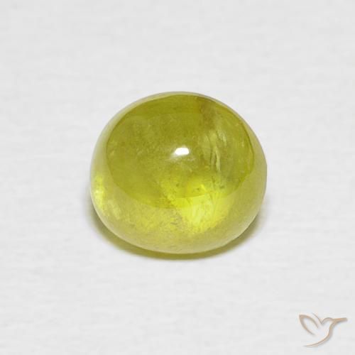 1.47ct Naturel Vert jaunâtre Sphène, ovale, Transparent