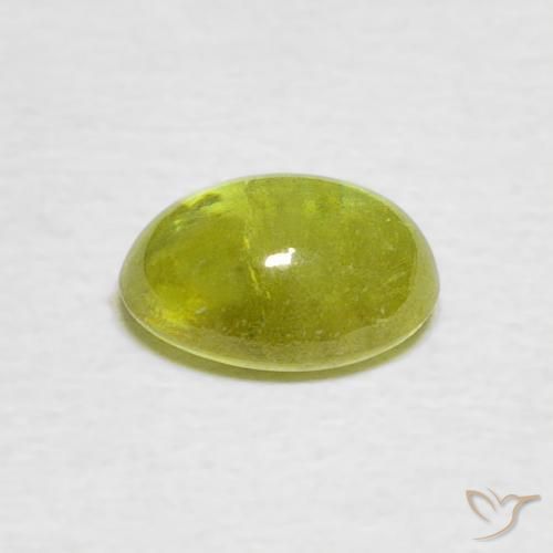 Sphène Jaune moyen naturelle ovale, 1.30 ct, Transparent / Translucide