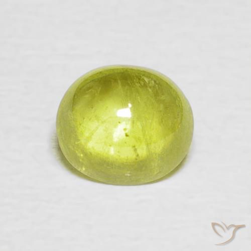 1.18ct Naturel Jaune citron léger Sphène, ovale, Transparent
