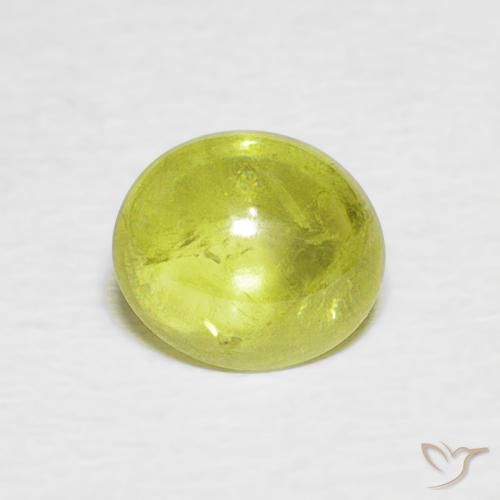 1.38ct Naturel Jaune verdâtre clair Sphène, ovale, Transparent