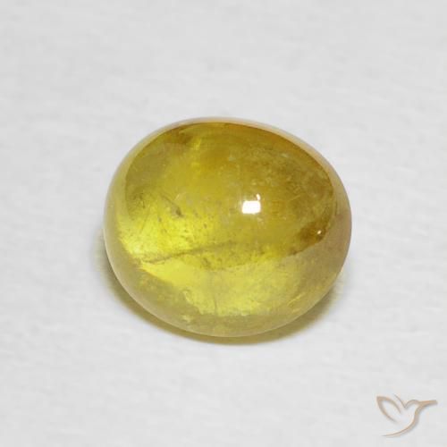 Sphène Jaune brunâtre naturelle ovale, 2.17 ct, Transparent
