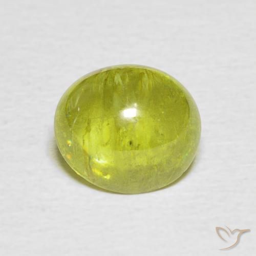 2.22ct Naturel Jaune clair Sphène, ovale, Transparent