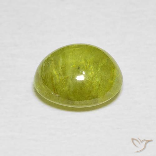 Sphène Jaune clair naturelle ovale, 2.22 ct, Transparent
