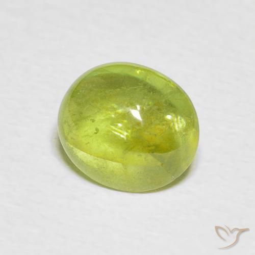 Sphène Jaune clair naturelle ovale, 1.90 ct, Transparent