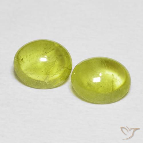 2.57ctw Naturel Jaune citron léger Sphène, ovale, Transparent