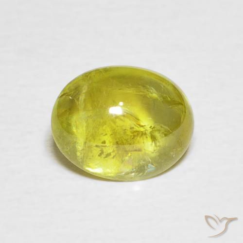 2.20ct Naturel Vert chaud et terreux Sphène, ovale, Transparent