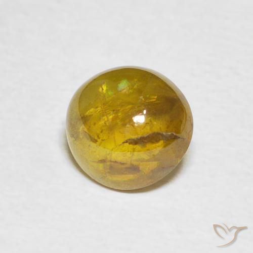 Sphène Brun doré vert naturelle ovale, 2.03 ct, Transparent