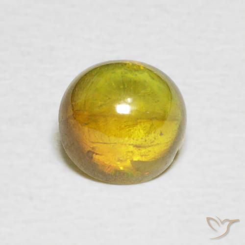 1.31ct Naturel Jaune moyen Sphène, ovale, Transparent