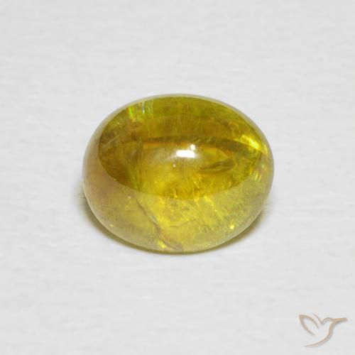 1.78ct Naturel Jaune moyen Sphène, ovale, Transparent
