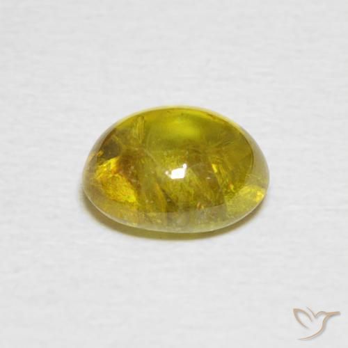 Sphène Jaune moyen naturelle ovale, 1.78 ct, Transparent