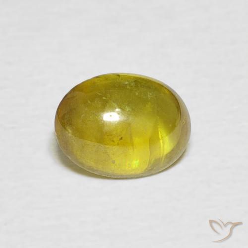 1.11ct Naturel Jaune moyen Sphène, ovale, Transparent